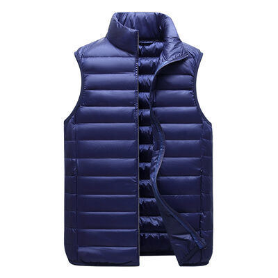 Quality Windproof Lightweight Down Vest with Stand-Up Collar for Outdoor Activities factory