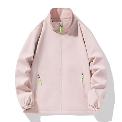 Quality Stand-Up Collar Windproof Waterproof Polyester Windbreaker Jacket for Outdoor Sports factory
