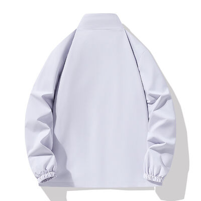 Quality Stand-Up Collar Windproof Waterproof Polyester Windbreaker Jacket for Outdoor Sports factory