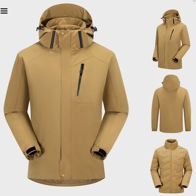Quality 3-in-1 Convertible Soft Shell Jacket with Detachable Down Liner and Windproof Water-Repellent Outdoor Windbreaker factory