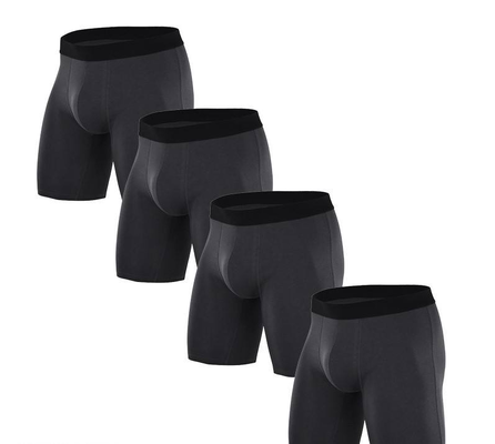 Quality 4-Way Stretch Sustainable Eco-Friendly Men's Boxer Briefs with Chafe-Free Fit for Outdoor Activities factory