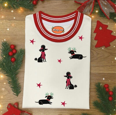 Quality Breathable Soft Cotton Long-Sleeve Shirt with Subtle Christmas Design and Comfort-Tailored Fit for Holiday Wear factory