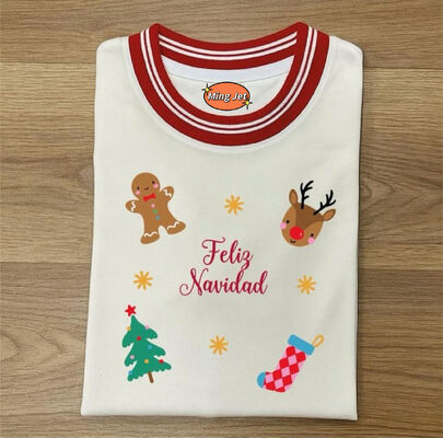 Quality Breathable Soft Cotton Long-Sleeve Shirt with Subtle Christmas Design and Comfort-Tailored Fit for Holiday Wear factory