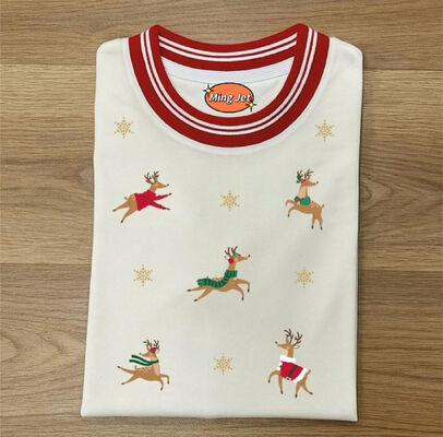 Quality Breathable Soft Cotton Long-Sleeve Shirt with Subtle Christmas Design and Comfort-Tailored Fit for Holiday Wear factory