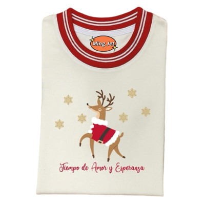 Quality Breathable Soft Cotton Long-Sleeve Shirt with Subtle Christmas Design and Comfort-Tailored Fit for Holiday Wear factory