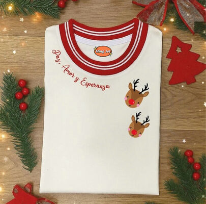 Quality Breathable Soft Cotton Long-Sleeve Shirt with Subtle Christmas Design and Comfort-Tailored Fit for Holiday Wear factory