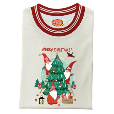 Quality Premium Combed Cotton Christmas Sleep Shirt with Subtle Festive Design and Relaxed Sleep Fit factory