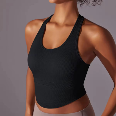 Quality Airy Breathable Stretch Nylon Sports Bra with Medium-High Impact Support and Polished Sleek Aesthetic for Outdoor Fitness factory