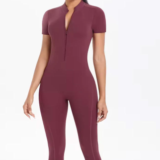 Quality Lightweight Moisture-Wicking 4-Way Stretch Yoga Bodysuit for Activewear and Fitness factory