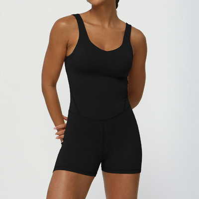 Quality Breathable 4-Way Stretch Moisture-Wicking Yoga Bodysuit for Pilates and Gym Workouts factory