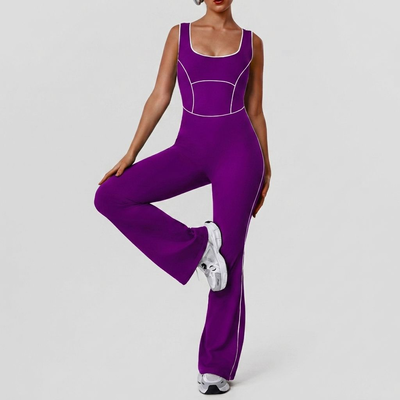 Quality Quick-Dry Technology 4-Way Stretch Breathable Nylon Sports Bodysuit for Gym Workouts factory