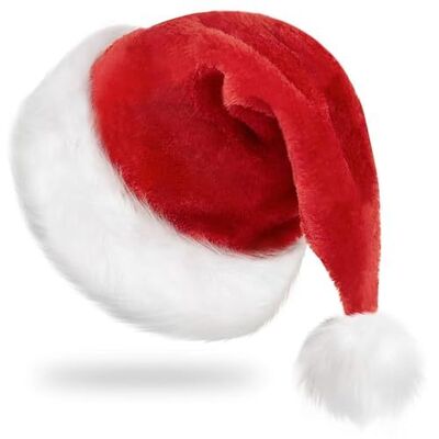 Quality Thickened Soft Velvet Christmas Santa Hat for Adults - Universal Size & Reusable Festive Hat factory
