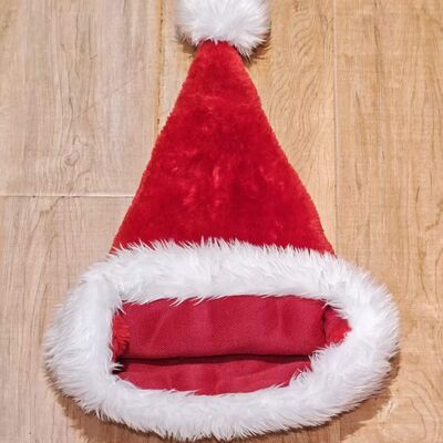 Quality Thickened Soft Velvet Christmas Santa Hat for Adults - Universal Size & Reusable Festive Hat factory