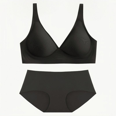Quality Breathable Push-up Lightweight Seamless Jelly Sports Bra Set for Lounge Wear factory