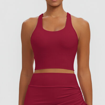 Quality Elastic Fitting Breathable Nylon Yoga Bra with Sleek Silhouette for Gym Workouts factory