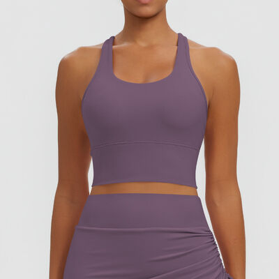 Quality Elastic Fitting Breathable Nylon Yoga Bra with Sleek Silhouette for Gym Workouts factory