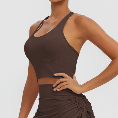 Quality Elastic Fitting Breathable Nylon Yoga Bra with Sleek Silhouette for Gym Workouts factory