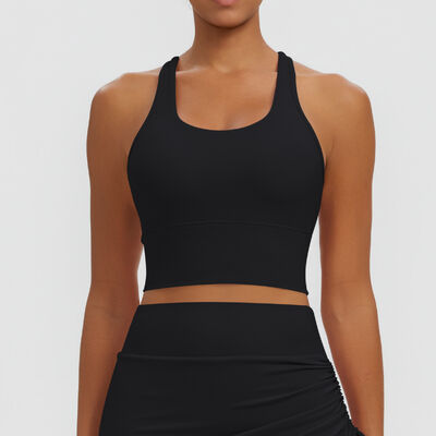 Quality Elastic Fitting Breathable Nylon Yoga Bra with Sleek Silhouette for Gym Workouts factory