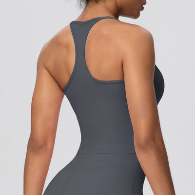 Quality Minimal Moisture-Wicking Women's Sports Top with Breathable Polyamide Fabric for Gym Workouts factory