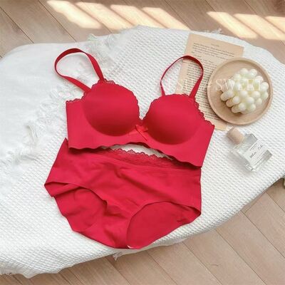 Quality Elegant Christmas Lace Bra Set with Breathable Fabric and Durable Lace Craftsmanship for Versatile Multi-Scene Use factory