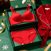 Quality Elegant Christmas Lace Bra Set with Breathable Fabric and Durable Lace Craftsmanship for Versatile Multi-Scene Use factory