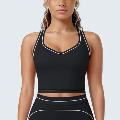 Quality Weightless Elastic Breathable Polyamide Lady's Bra for Christmas Yoga Sessions factory