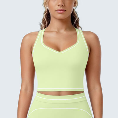 Quality Weightless Elastic Breathable Polyamide Lady's Bra for Christmas Yoga Sessions factory