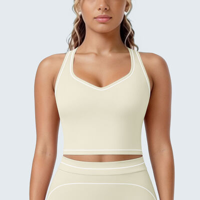 Quality Weightless Elastic Breathable Polyamide Lady's Bra for Christmas Yoga Sessions factory