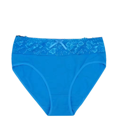 Quality Graceful Lace Plus Size Breathable Cotton Lady's Brief for Lounge Comfort factory