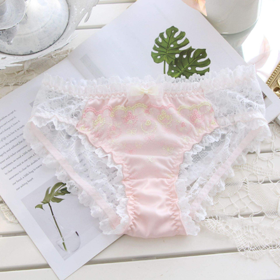 Quality Polished Lace Breathable Cotton Lady's Brief with Ergonomic Fit for Casual Daily Wear factory