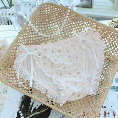 Quality Breathable Cotton Lady's Brief with Gentle Comfort Waistband and Delicate Lace Trim for Lounge Comfort factory