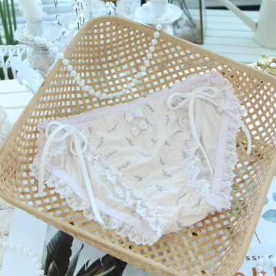 Quality Breathable Cotton Lady's Brief with Gentle Comfort Waistband and Delicate Lace Trim for Lounge Comfort factory