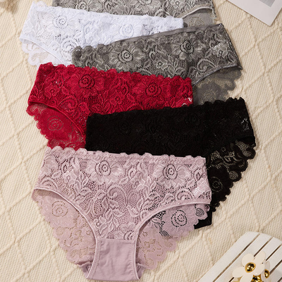 Quality Lightweight Breathable Lady's Brief with Delicate Lace for Everyday Multi Activewear factory