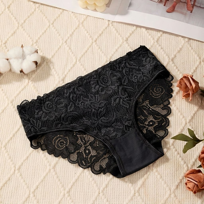 Quality Lightweight Breathable Lady's Brief with Delicate Lace for Everyday Multi Activewear factory