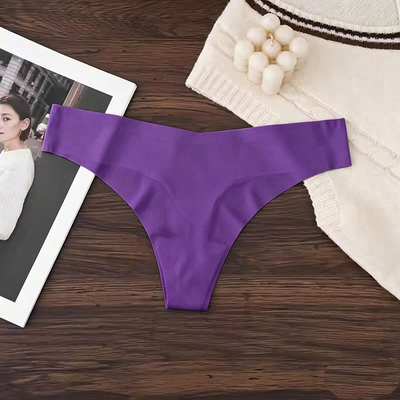 Quality Seamless Breathable Polyamide Women's Thong with Stay-Put Fit for Gym and Yoga factory