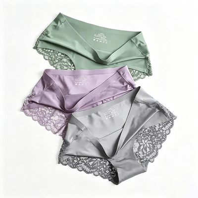 Quality Quick-Dry Breathable Women's Briefs with Soft Lace Trim for Unnoticeable Fit factory
