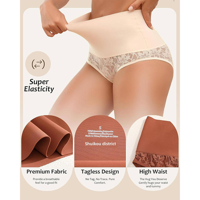 Quality Plus Size Stretchy Breathable Lace Women's Briefs for Postpartum Comfort factory