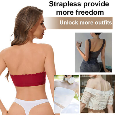 Quality Stylish Soothing Unnoticeable Jelly Strapless Bra Seamless Jelly Bra for Casual Outings Under Skirts factory