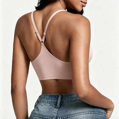 Quality Breathable Seamless Smooth Microfiber Jelly Sports Bra - Wireless Jelly Sports Bra for Walking Jogging Light Exercise factory
