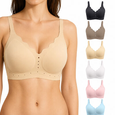 Quality Vented Breathable Seamless Smooth Wire-Free Seamless Jelly Sports Bra for Yoga Lounge Daily Wear factory