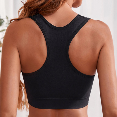 Quality Seamless Medium Support Moisture-Wicking Sports Bra for Gym Workouts and Running factory